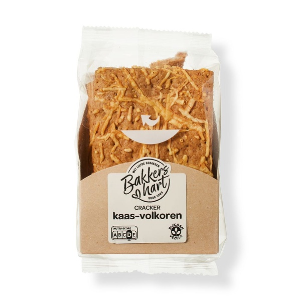BAKKERSH crackers kaas volkoren 200 GR