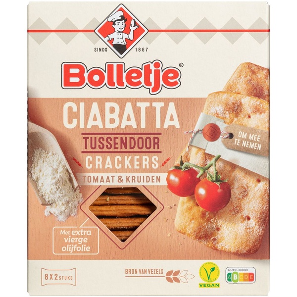 BOLLET ciabatta crack tomaat kruiden 16 ST