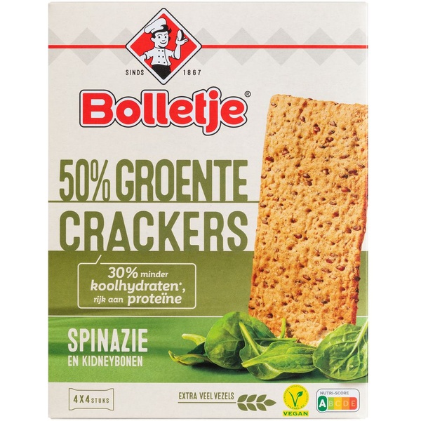 BOLLET groente cracker spinazie 200 GR