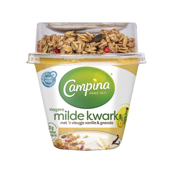 CAMPINA kwark vanille  en granola 225 GR