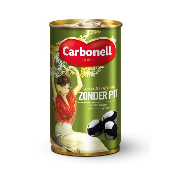 CARBON zwarte olijven zonder pit 370 ML