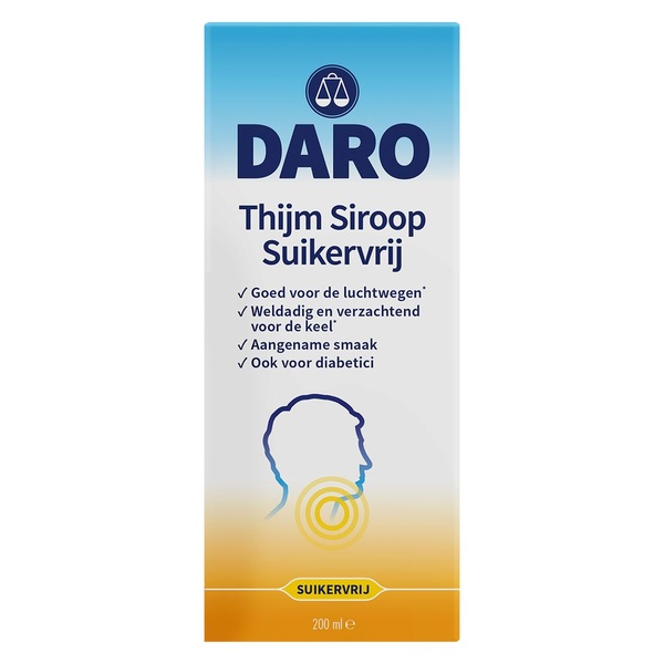 DARO AV thijmsiroop suikervrij 200 ML