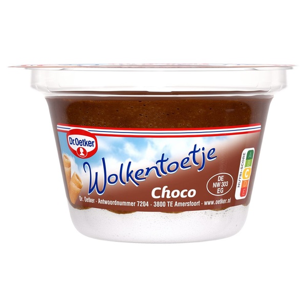 OETKER wolkentoetje chocolade 125 GR