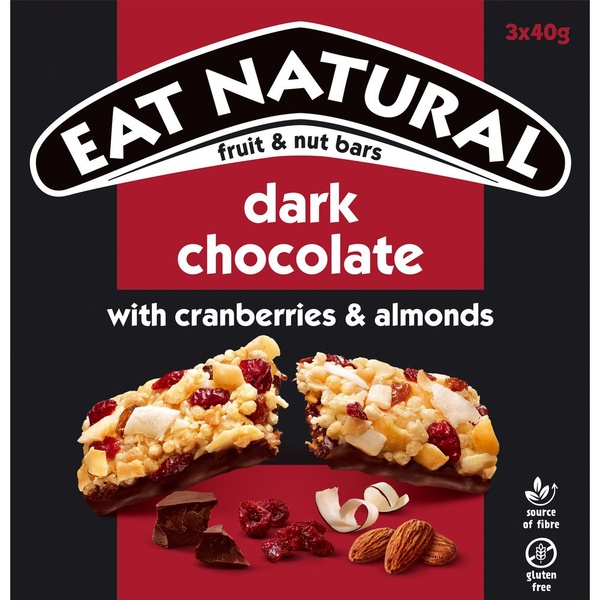 EAT NAT dark chocolate cranberries 3 ST