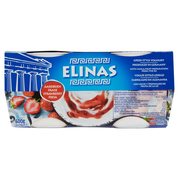 ELINAS yogh. grieks   aardbei 4 ST