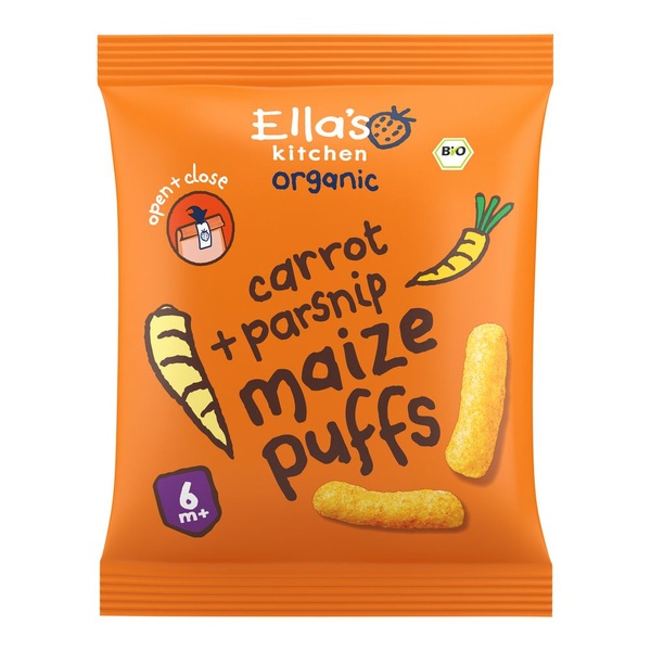 ELLA'S K 6m+ bio maize  puffs wortel 20 GR
