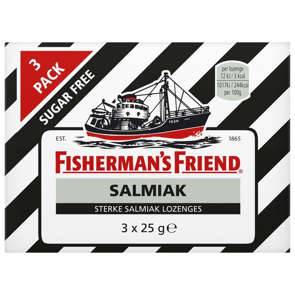 FISHER salmiak trio suikervrij 3 ST