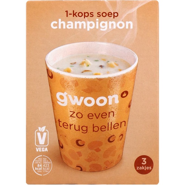 G'WOON 1 kops soep champignon 55.5 GR