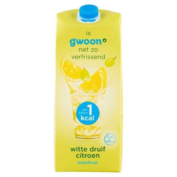 G'WOON tintelfruit druif citroen 1kcal 1.5 LT