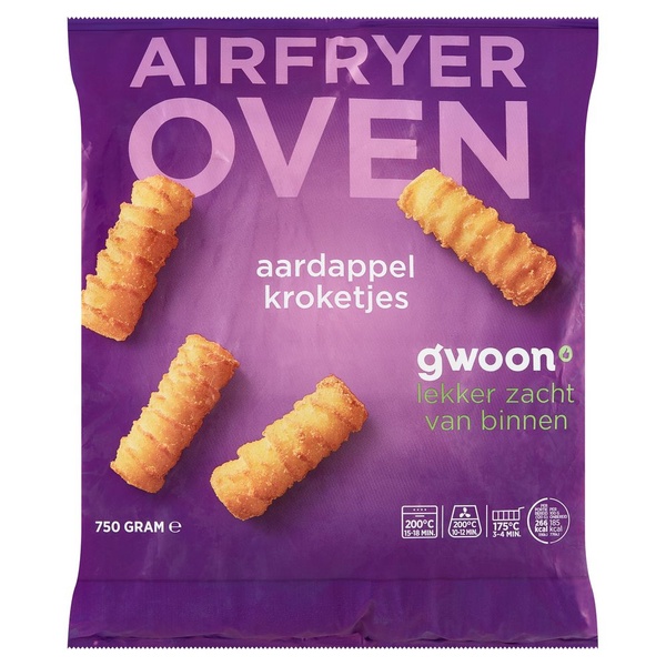 G'WOON aardappel kroketjes 750 GR