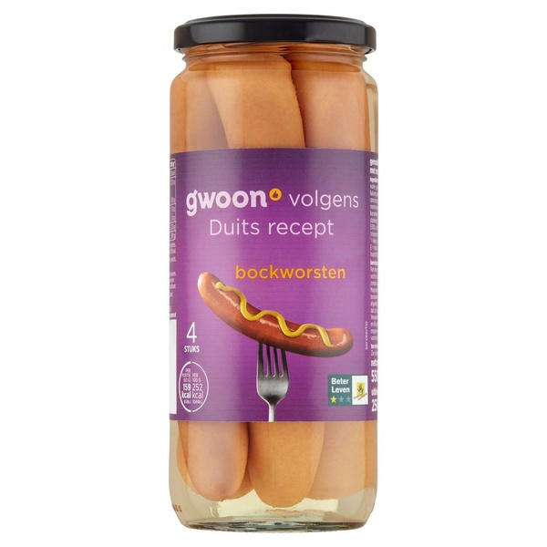 G'WOON bockworsten 550 GR