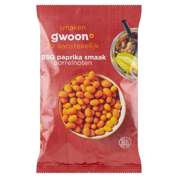 G'WOON borrelnoten bbq paprika 300 GR