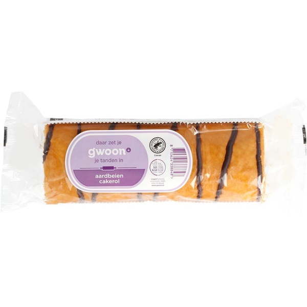 G'WOON aardbeien cake rol 300 GR