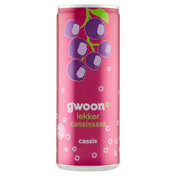 G'WOON cassis blik 250 ML