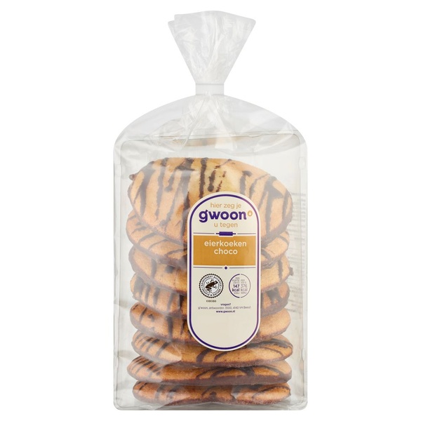 G'WOON choco eierkoeken 310 GR