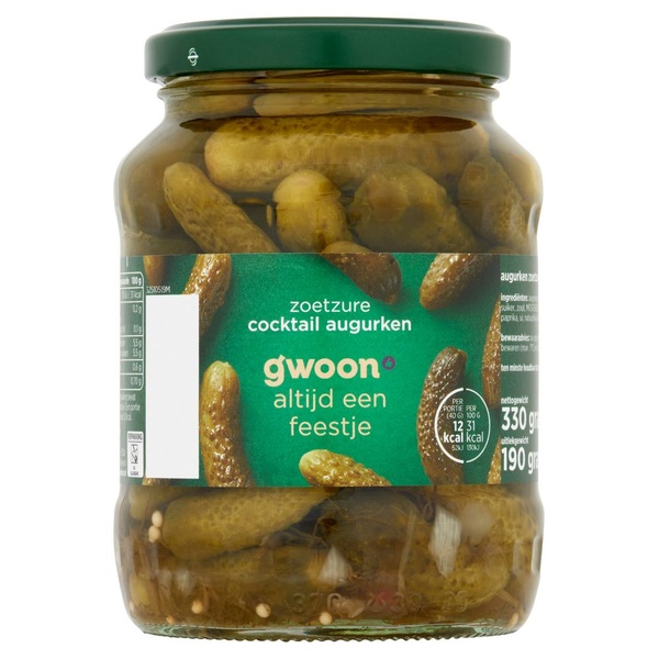 G'WOON cocktail augurk zoetzuur 320 GR