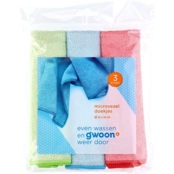 G'WOON microvezel     doekjes 3 ST