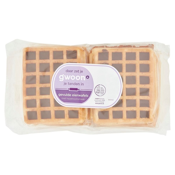G'WOON eierwafels hazelnoot 272 GR