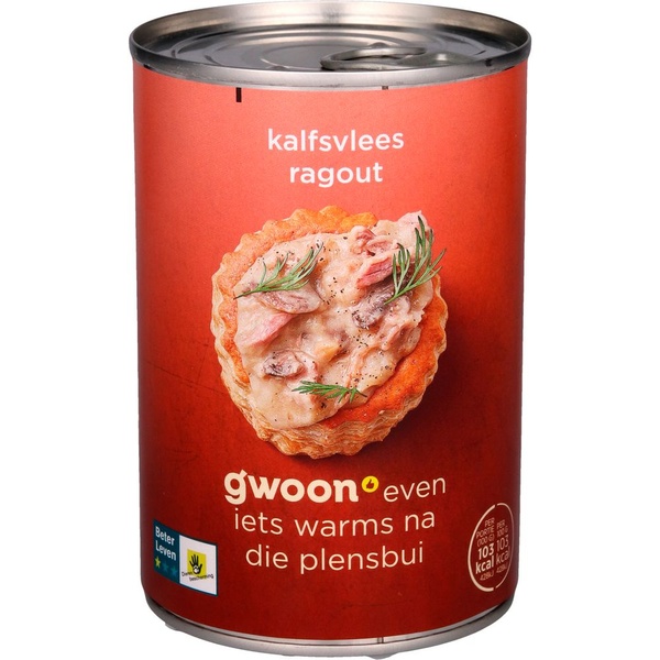 G'WOON ragout kalf 400 GR