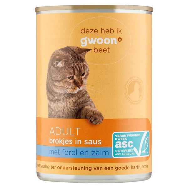 G'WOON kat brokjes in saus forel zal 415 GR