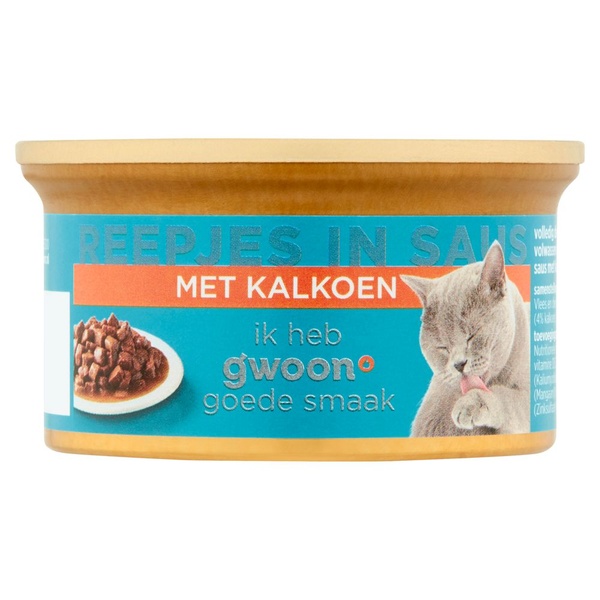 G'WOON kat kalkoen    reepjes saus 85 GR