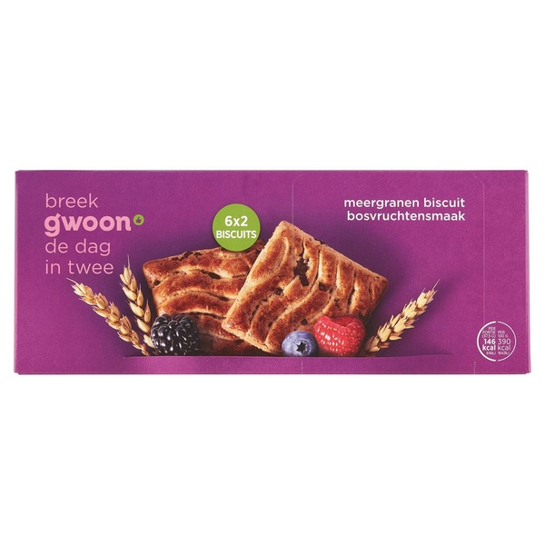 G'WOON meergranenbisc bosvrucht 225 GR