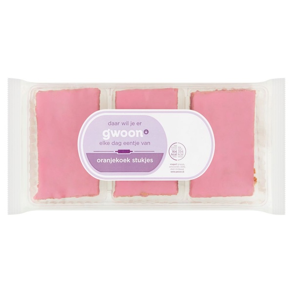 G'WOON oranje koek    stukjes 250 GR