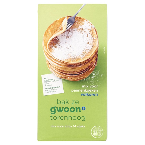 G'WOON mix pannenkoek volkoren 400 GR