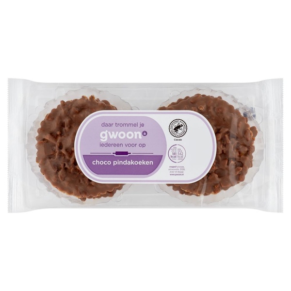 G'WOON pindakoeken choco 200 GR