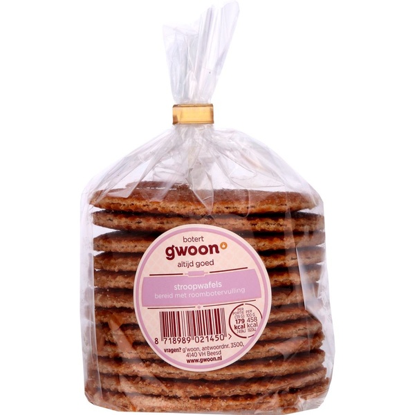 G'WOON stroopwafels rb vulling 12 ST