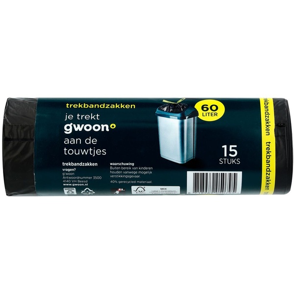 G'WOON trekbandzakken 60l 301 GR