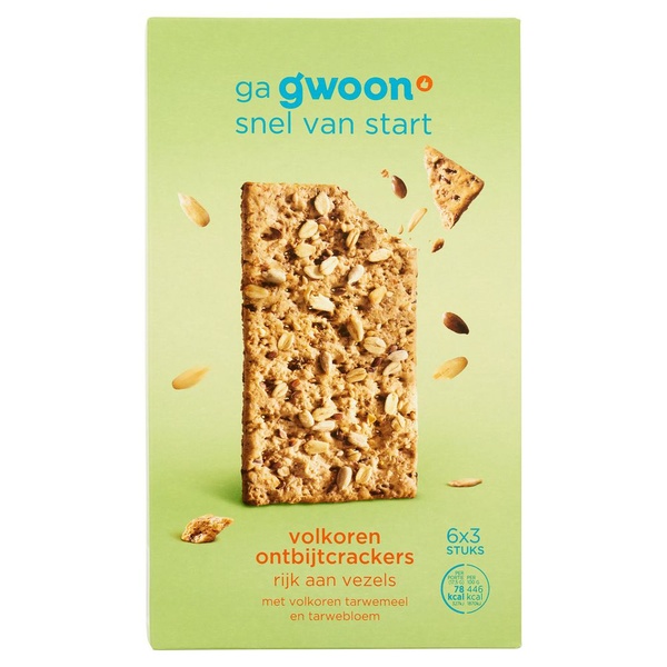 G'WOON crackers volkoren 315 GR