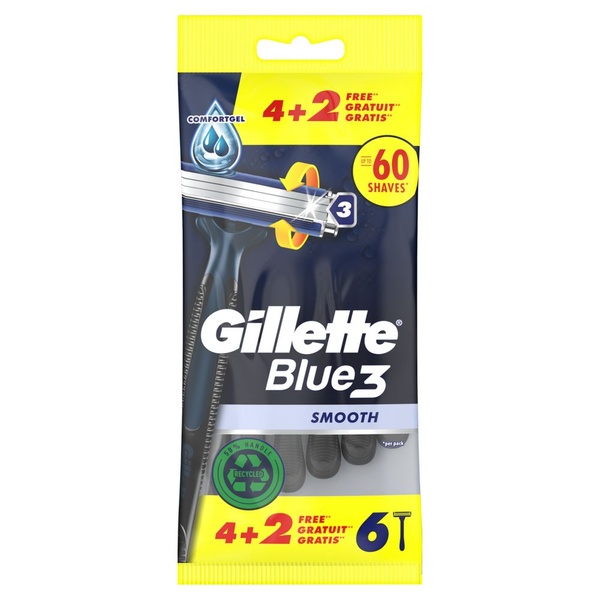 GILLET blue3 smooth wegwerp 6 ST