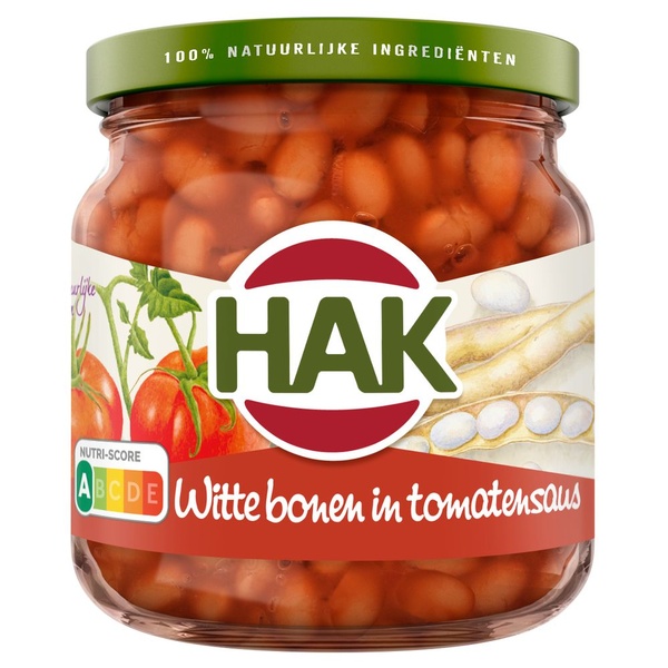 HAK witte bonen in tomatensaus 185 GR