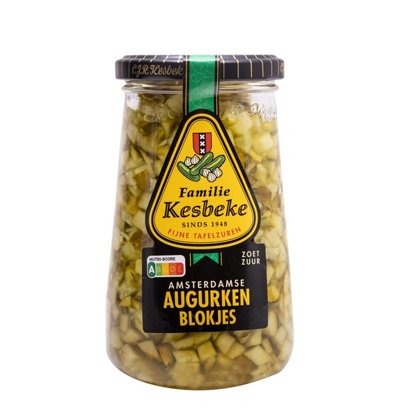 KESBEKE augurken blokjes 370 ML