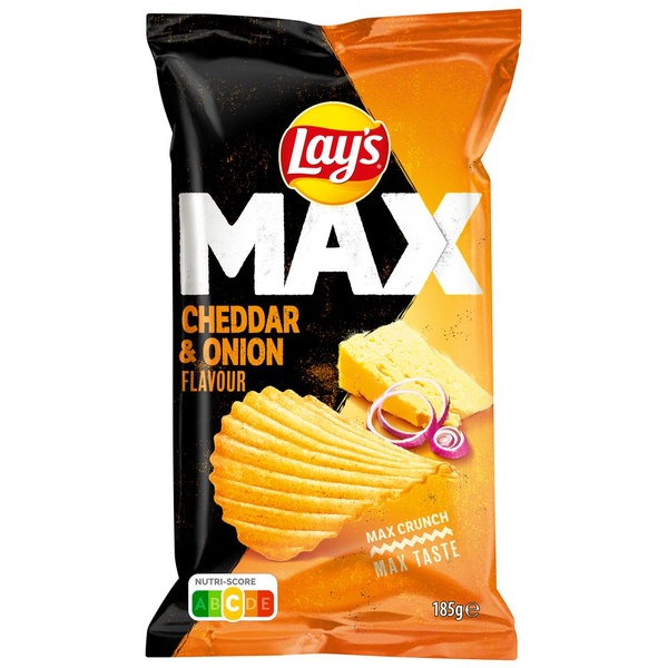 LAY'S max cheddar &  onion 185 GR