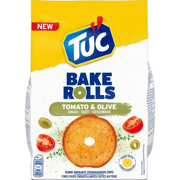 LU tuc bake rolls tomato & olive 150 GR