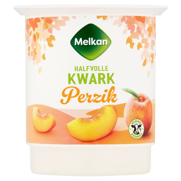 MELKAN kwark halfvol perzik weidemelk 450 GR