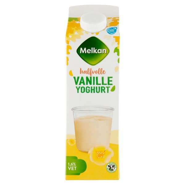 MELKAN yoghurt vanille halfvol 1 LT