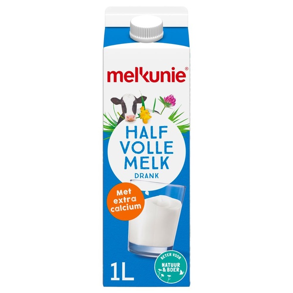 MELKUNIE melk halfvol calcium 1 LT
