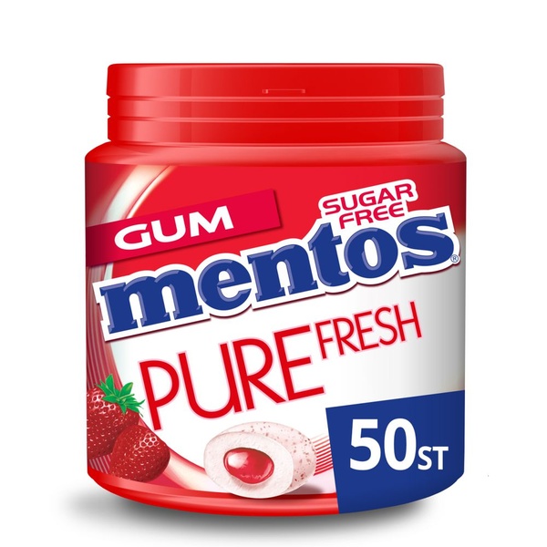 MENTOS kauwgom sugar free aardbei 100 GR