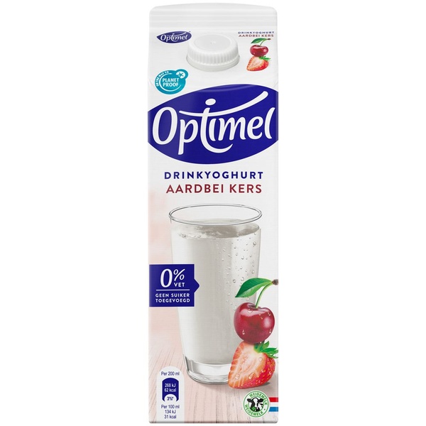 OPTIMEL drink aardbei kers 1 LT