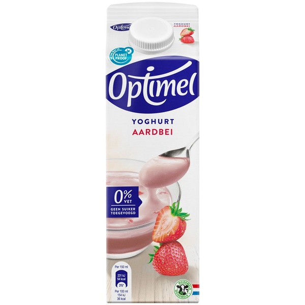 OPTIMEL yoghurt aardbei 1 LT