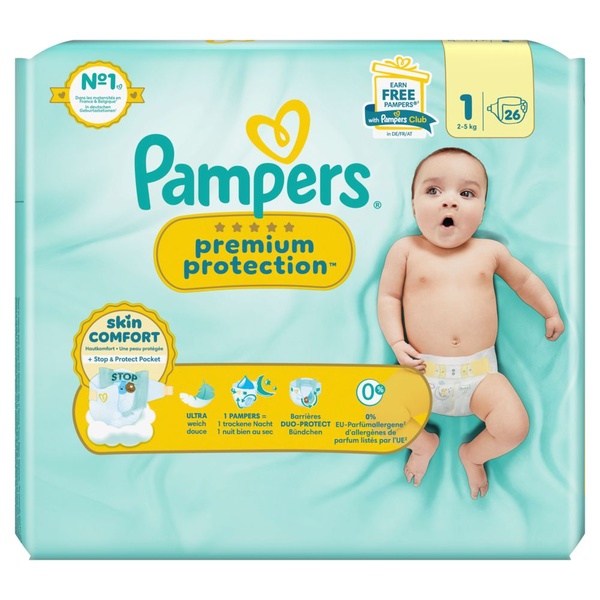PAMPERS premium protect mt1 26 ST