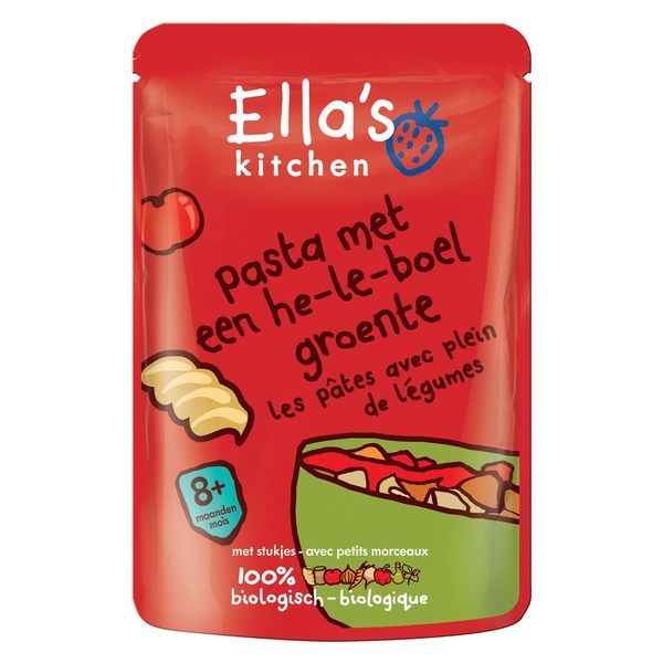 ELLA'S K 8m+ pasta met een  heleboel groen bio 190 GR