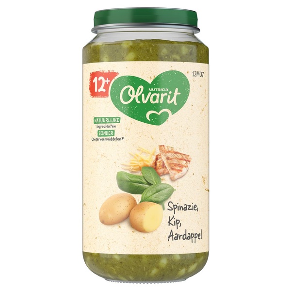 OLV 12m07 spinazie kip aardappel 250 GR