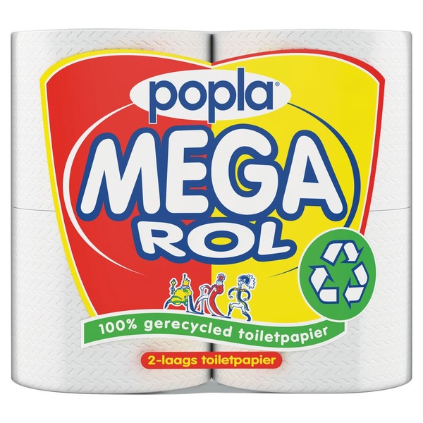 POPLA toiletpapier   megarol 4 ST
