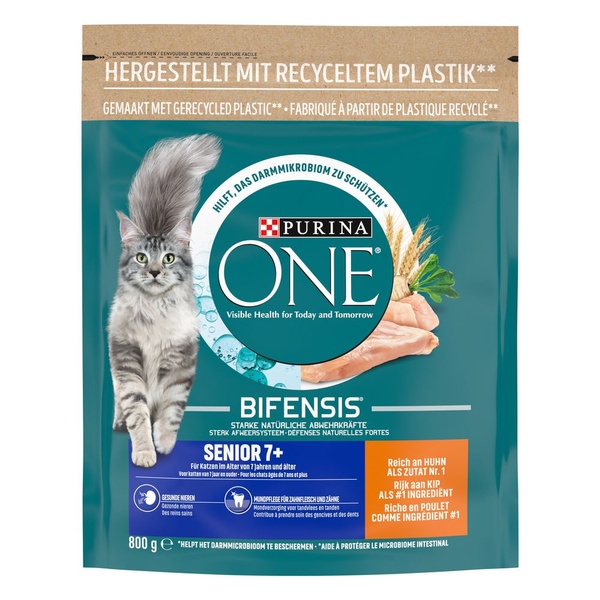 PURINA senior 7 + kip en granen. 800 GR