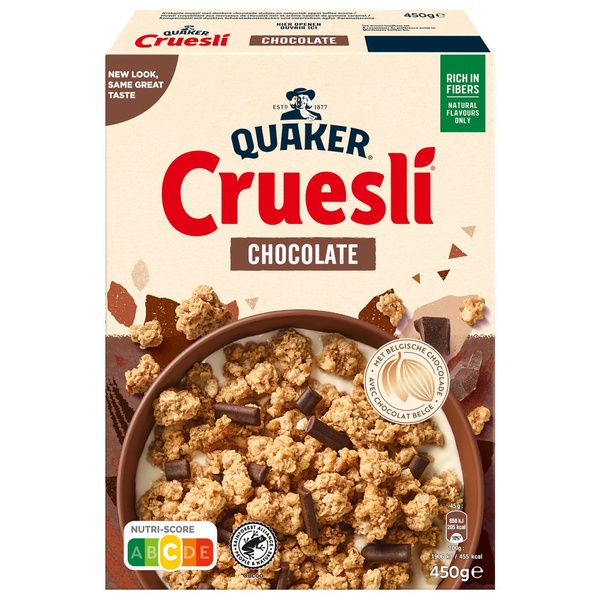 Quaker cruesli        chocolade 450 GR