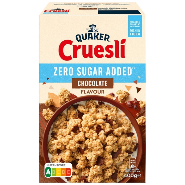 QUAKER cruesli zero sugar choco 400 GR